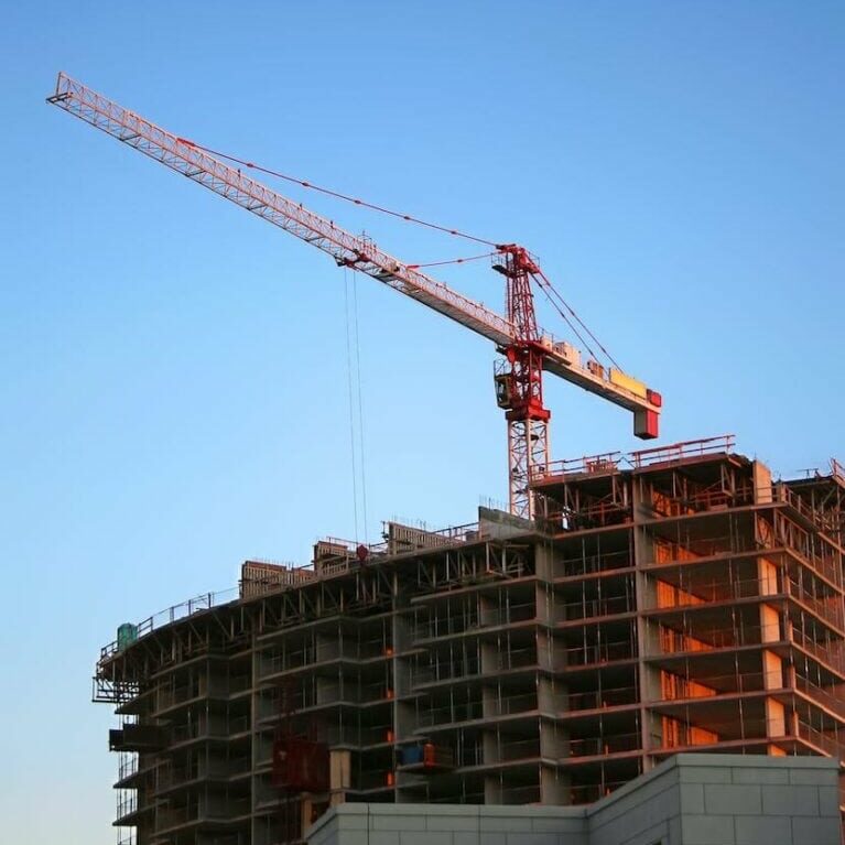 tower crane during daytime