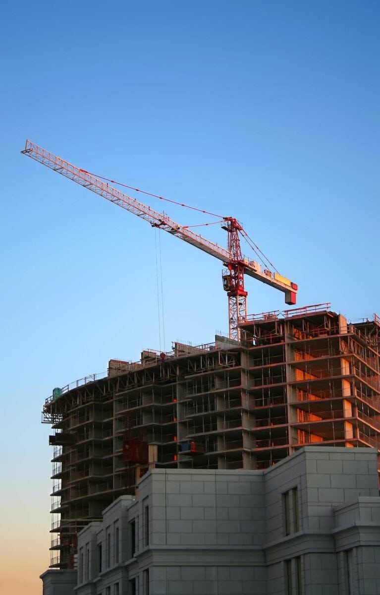 tower crane during daytime